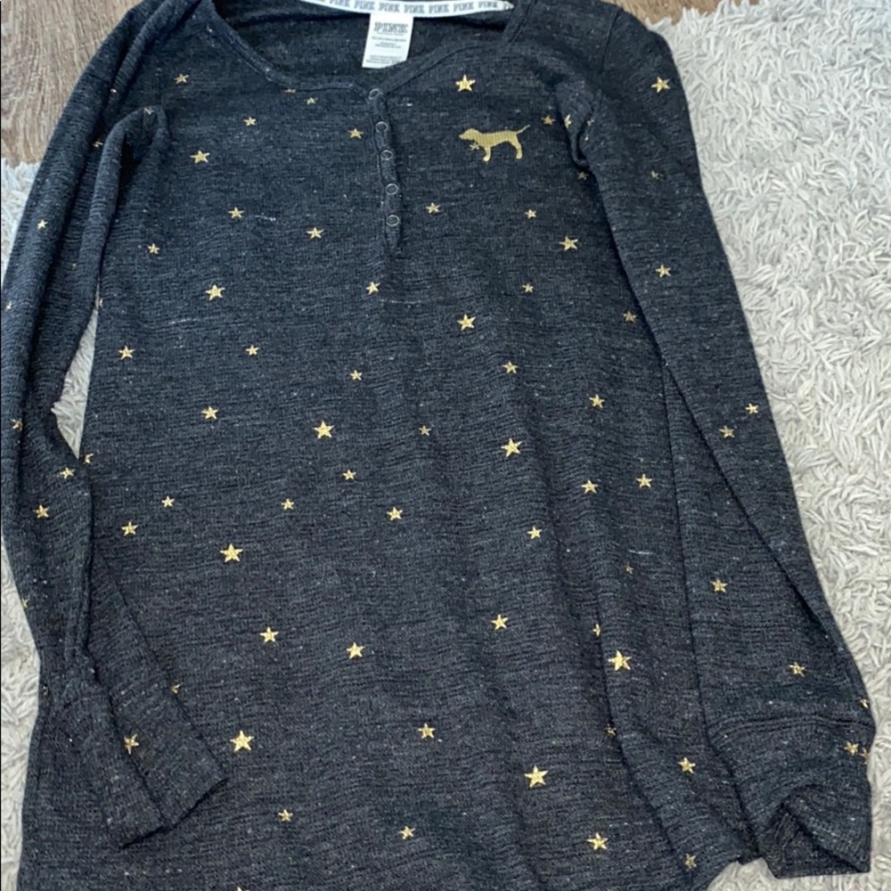 A long sleeve pajama shirt